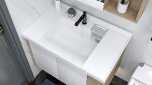 HD2001R artificial stone cabinet basin