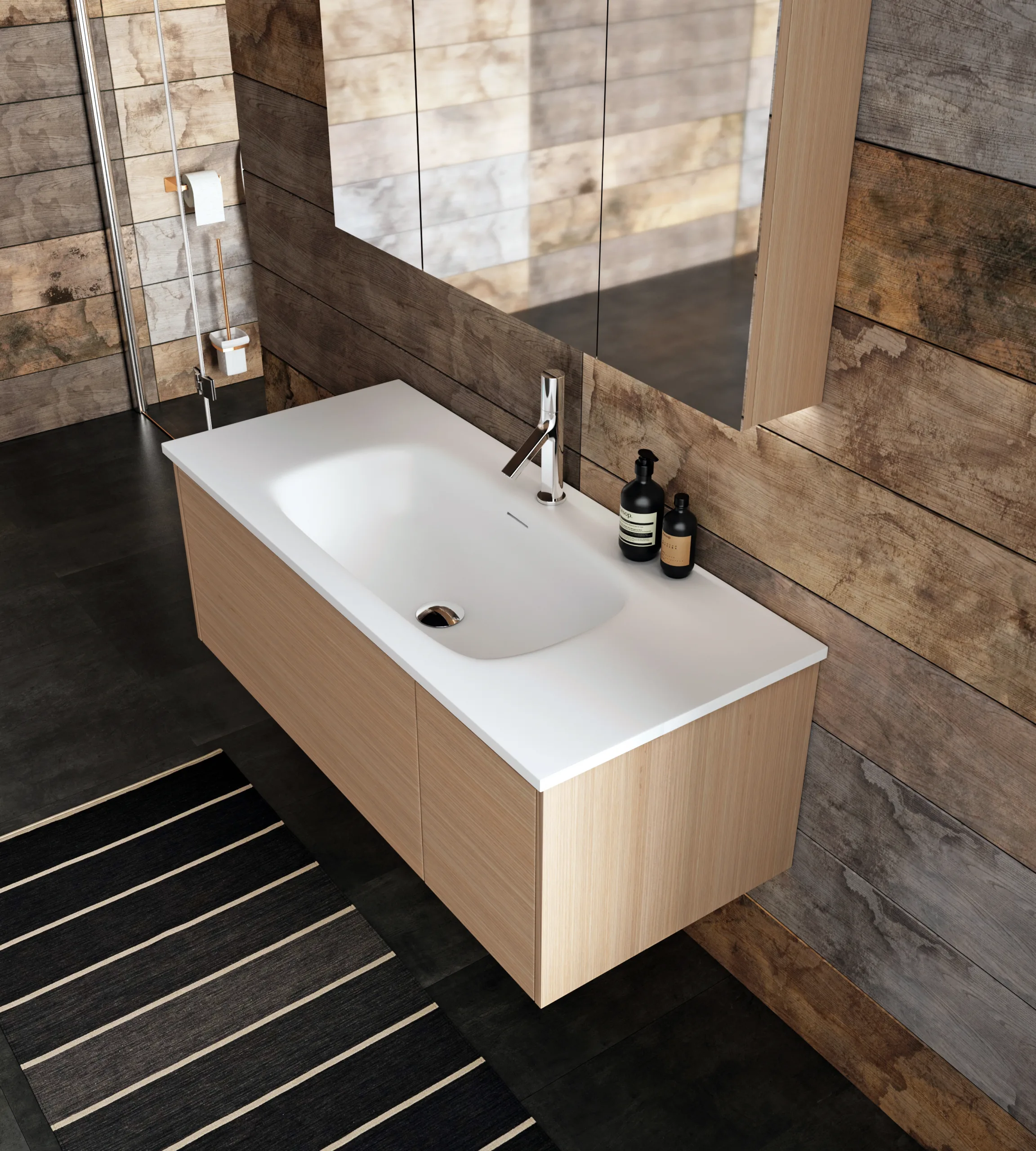 Acrylic Solid Surface Basin 1200mm