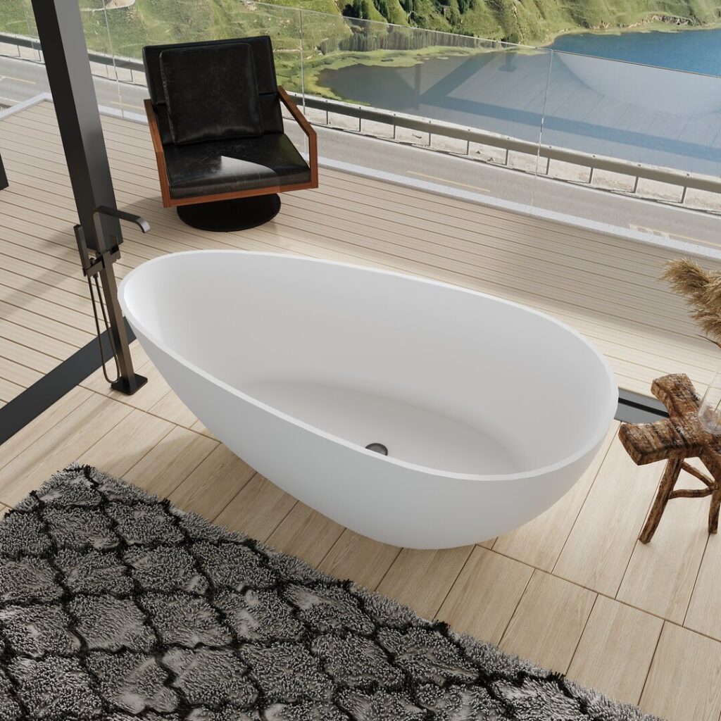 acrylic solid surface bathtub