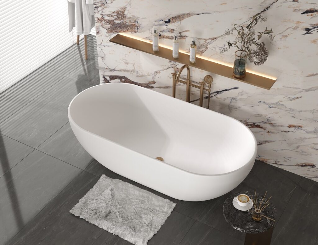 Solid Surface Freestanding Bathtub