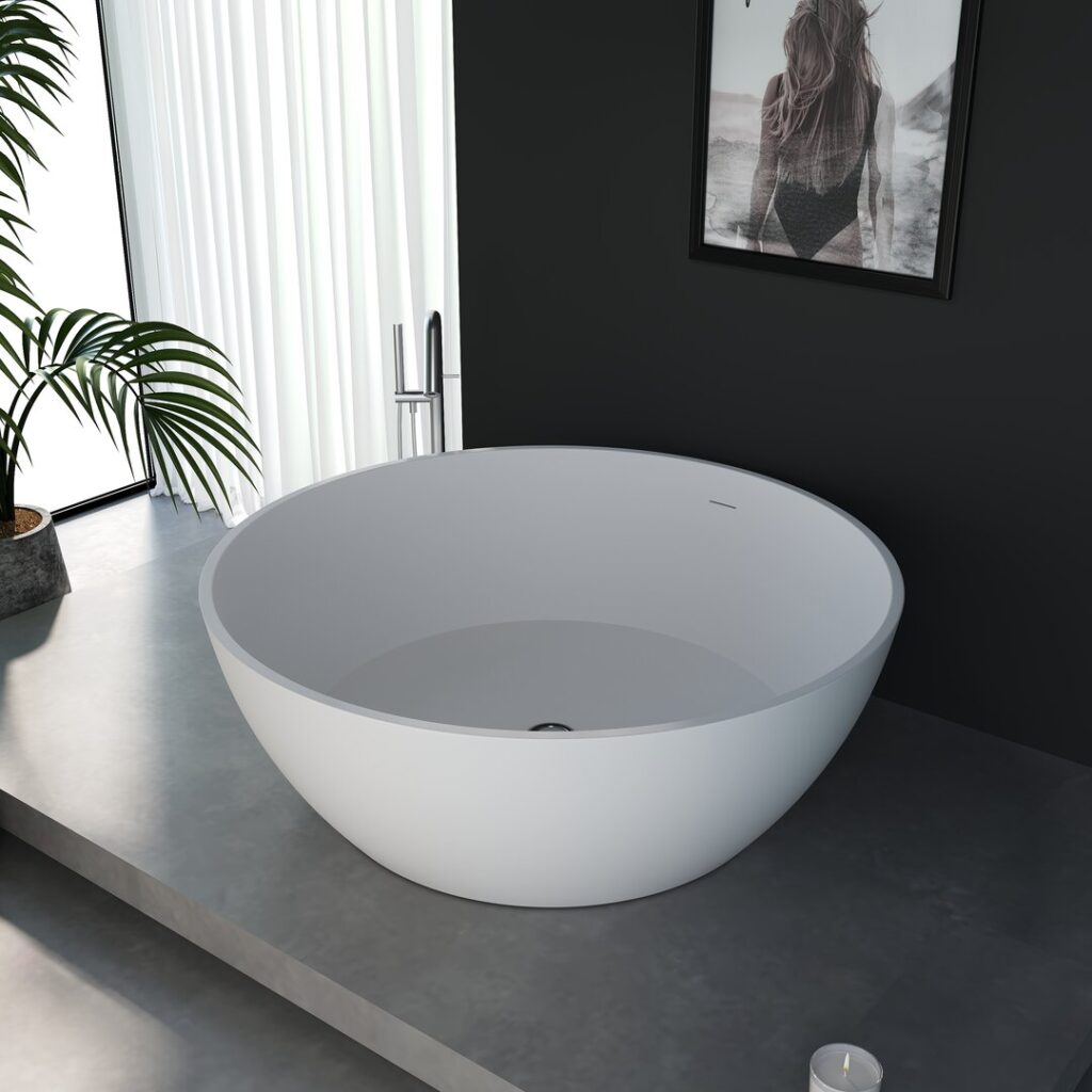 solid surface freestanding bathtub