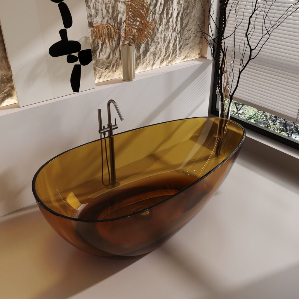 Freestanding Transparent Bathtub for luxury hotel projects