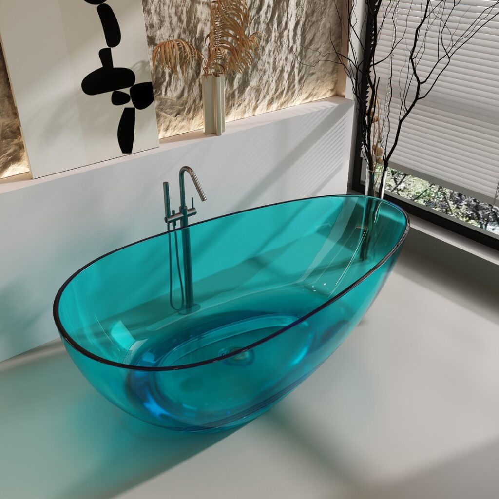 Freestanding Transparent Bathtub for luxury hotel projects