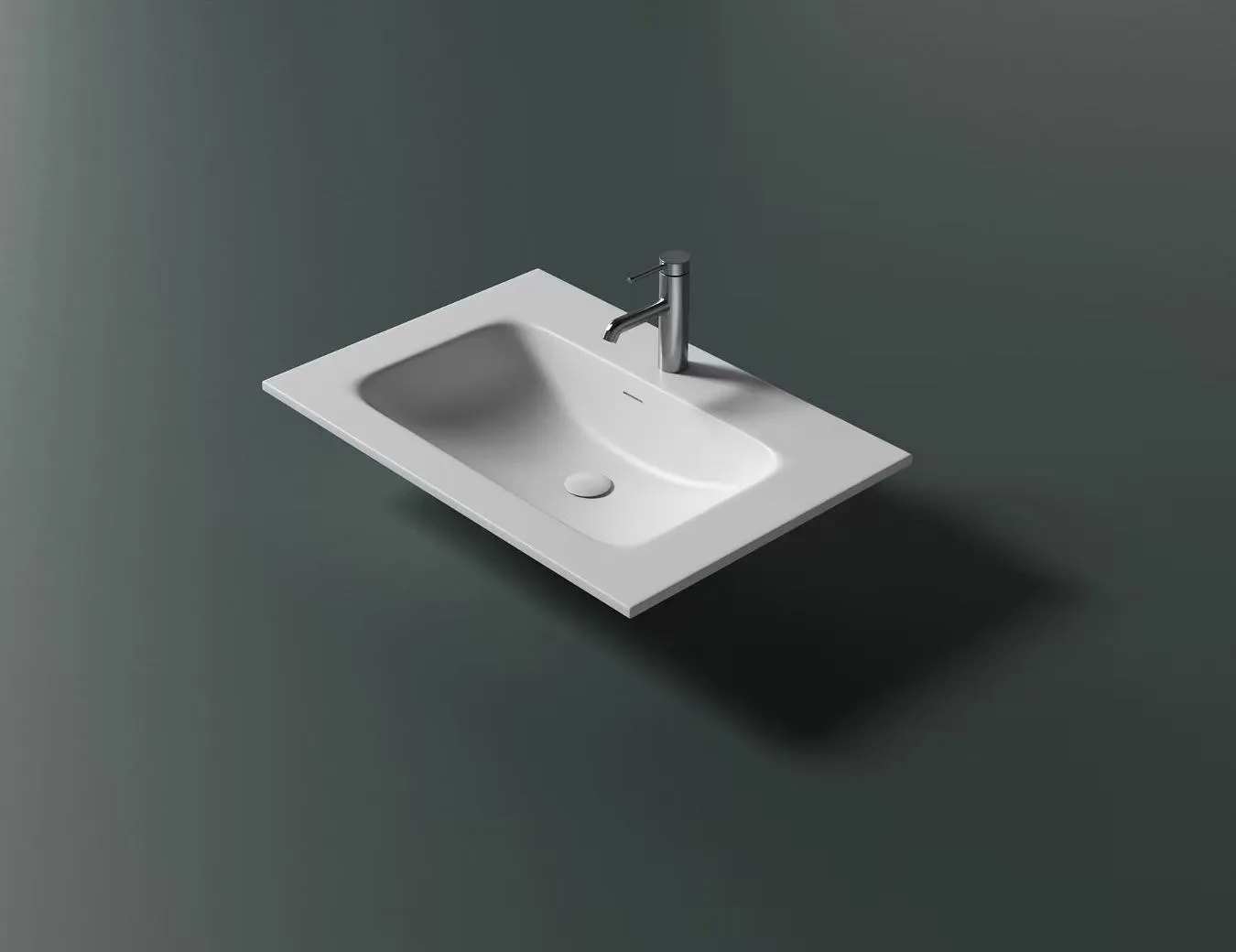 Slim 15mm edge Seamless Solid Surface Vanity Top HD-M080