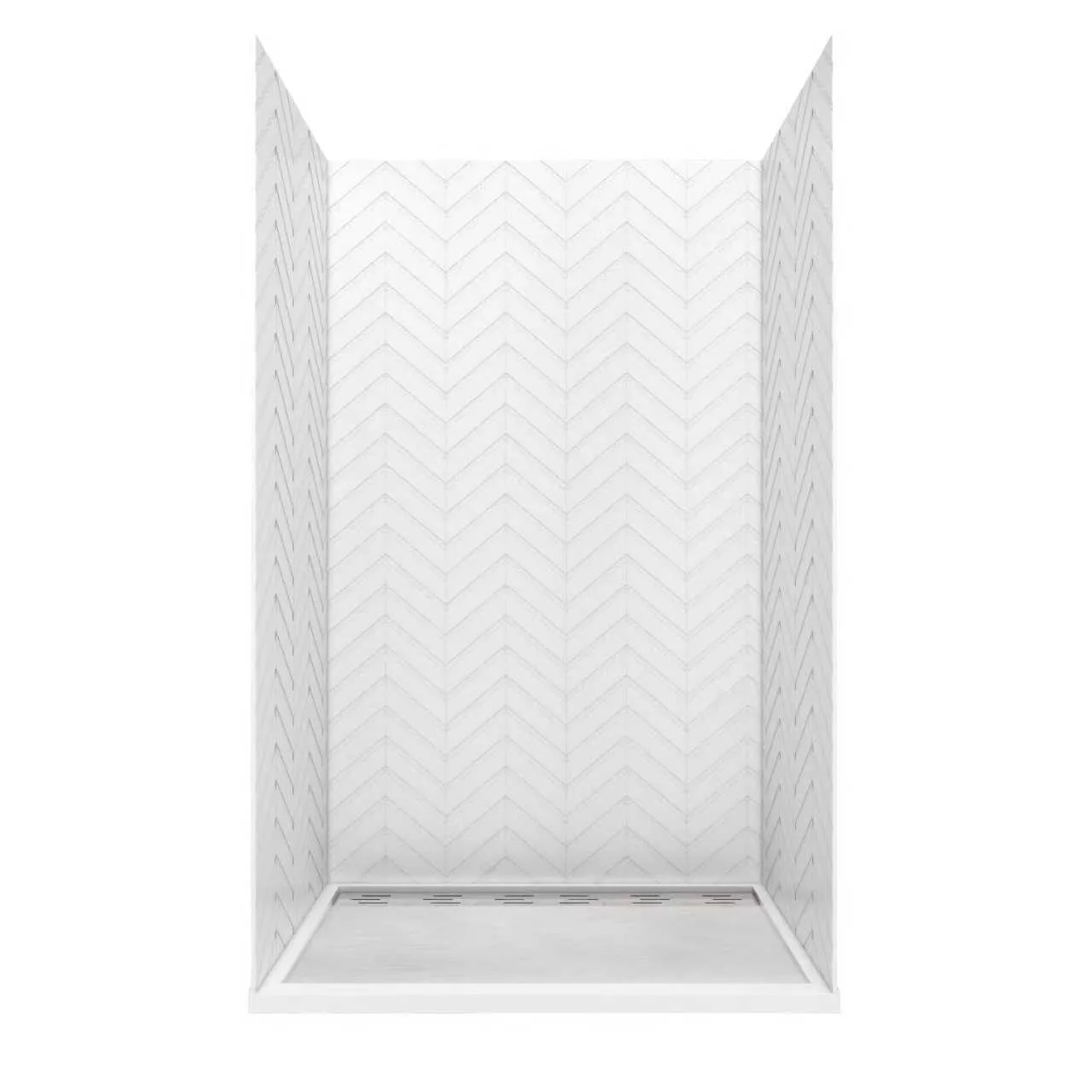 Technical dimensions and pattern alignment for HD-SW 7 chevron cultured marble panels.