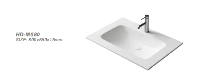 HD-M080 Seamless Solid Surface Vanity Top 800x550x15mm factory direct