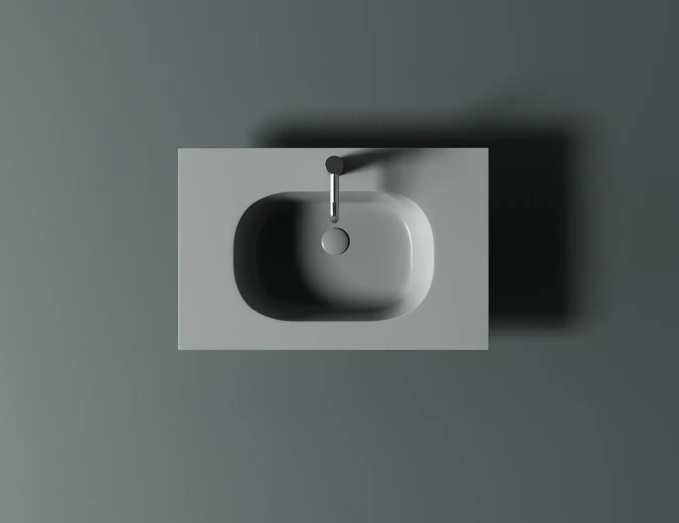 Premium Seamless Solid Surface Integrated Oval Basin for hotel bathroom