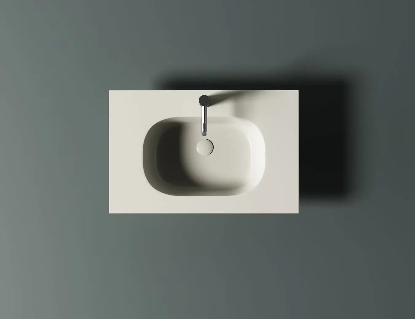 Premium Seamless Solid Surface Integrated Oval Basin for hotel bathroom