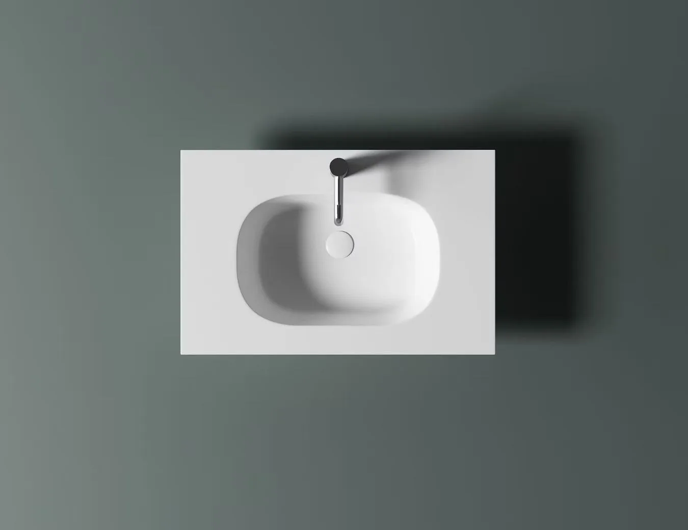 Premium Seamless Solid Surface Integrated Oval Basin for hotel bathroom