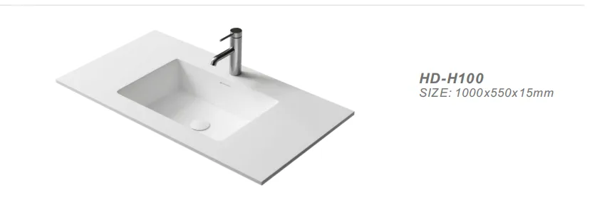 OEM Custom Solid Surface Integrated Rectangular Sink factory direct