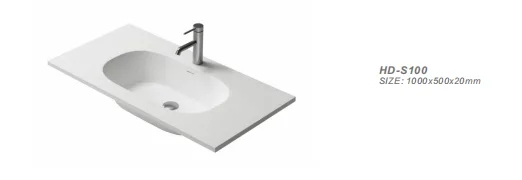 OEM Custom Integrated Solid Surface Washbasin factory direct