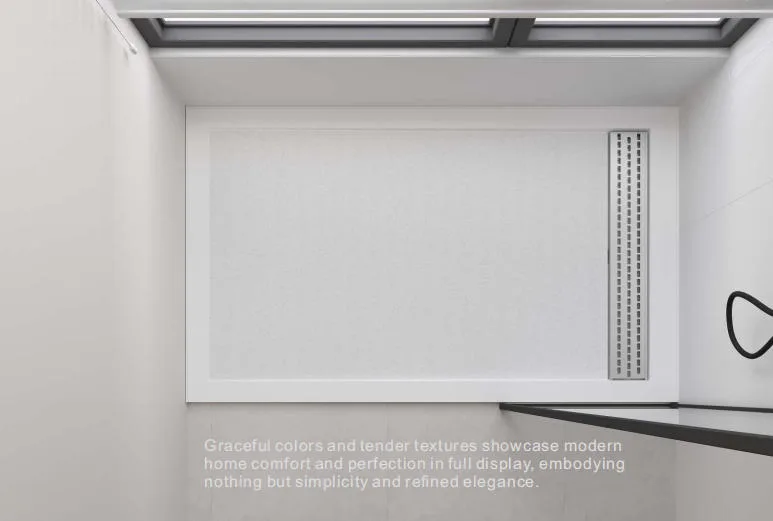 solid composite stone shower pan base