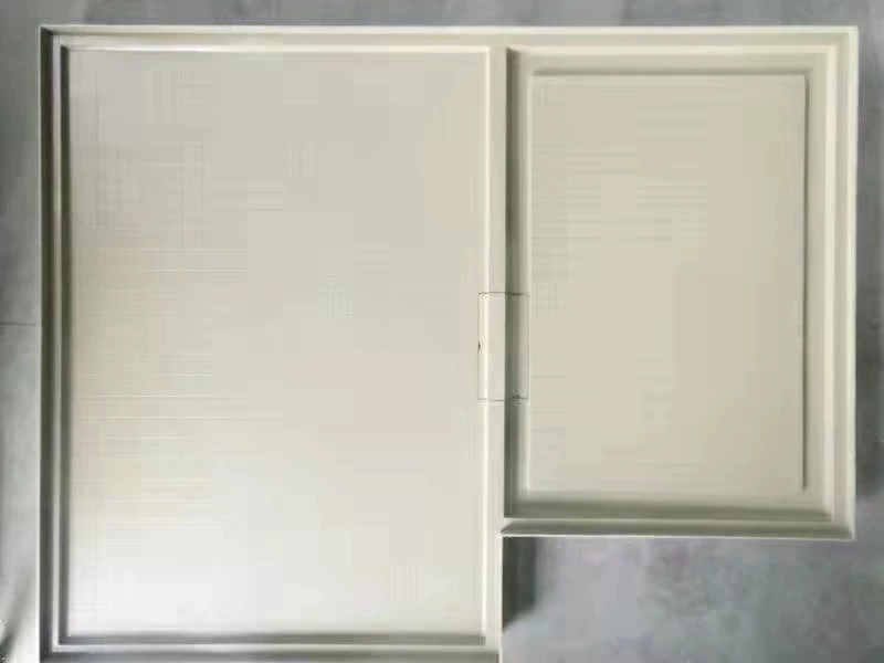 A compression-molded SMC engineering sample showing dual anti-slip textures for structural comparison with an Artificial Stone Shower Base.