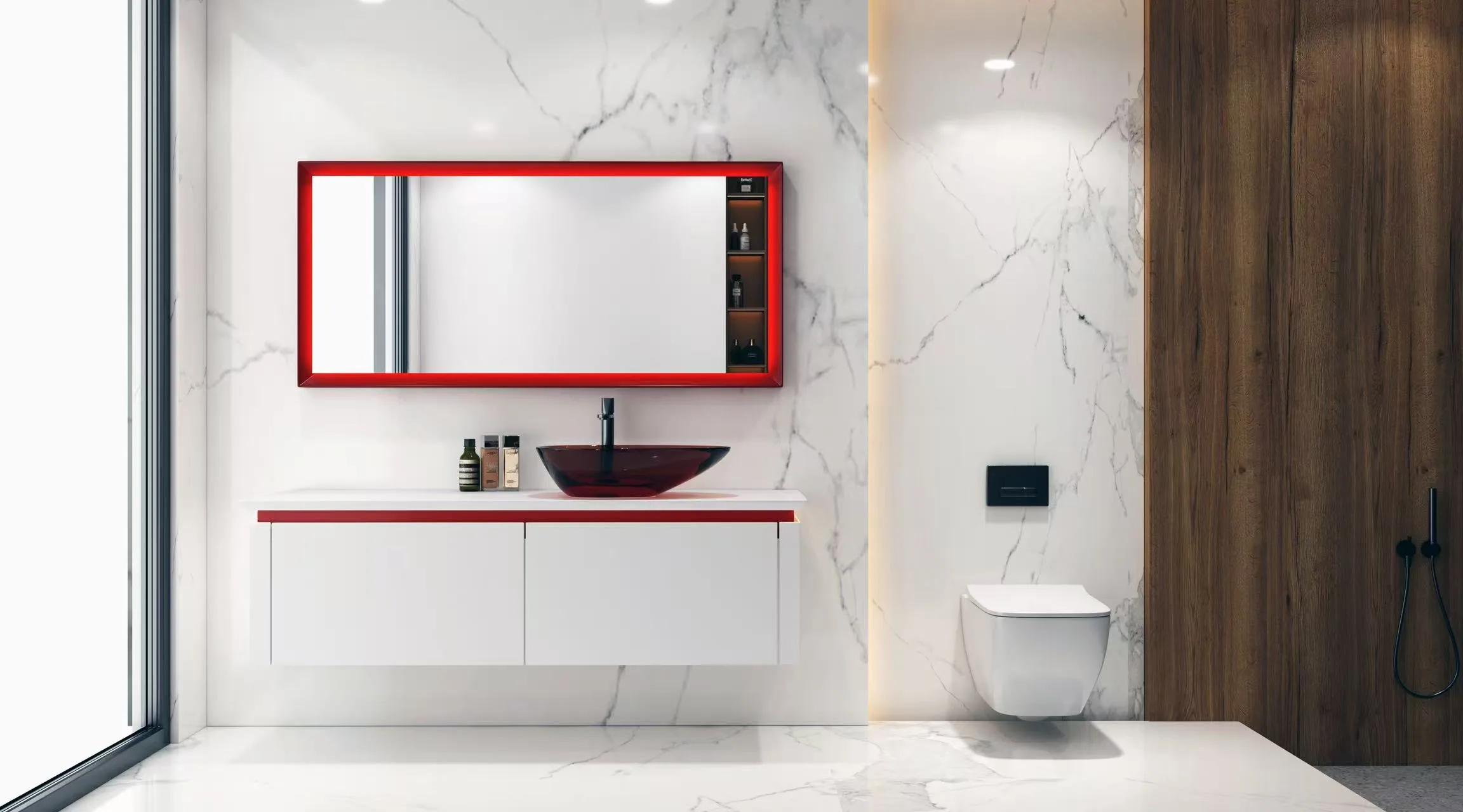 Technical blueprint showing the oval dimensions of colored glass vessel bathroom basins.