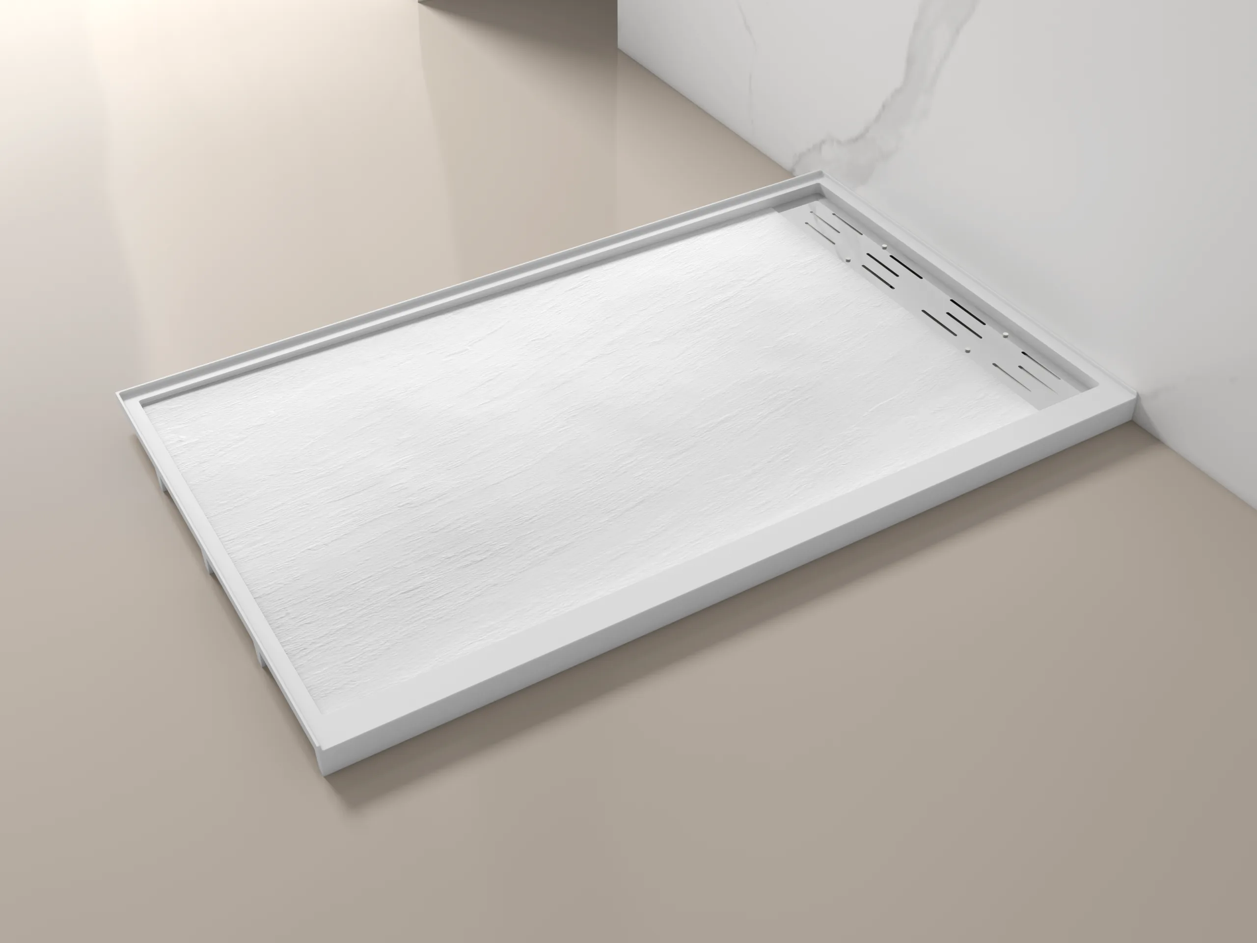 Modern Hotel Shower Pans in a luxury walk-in wet room layout
