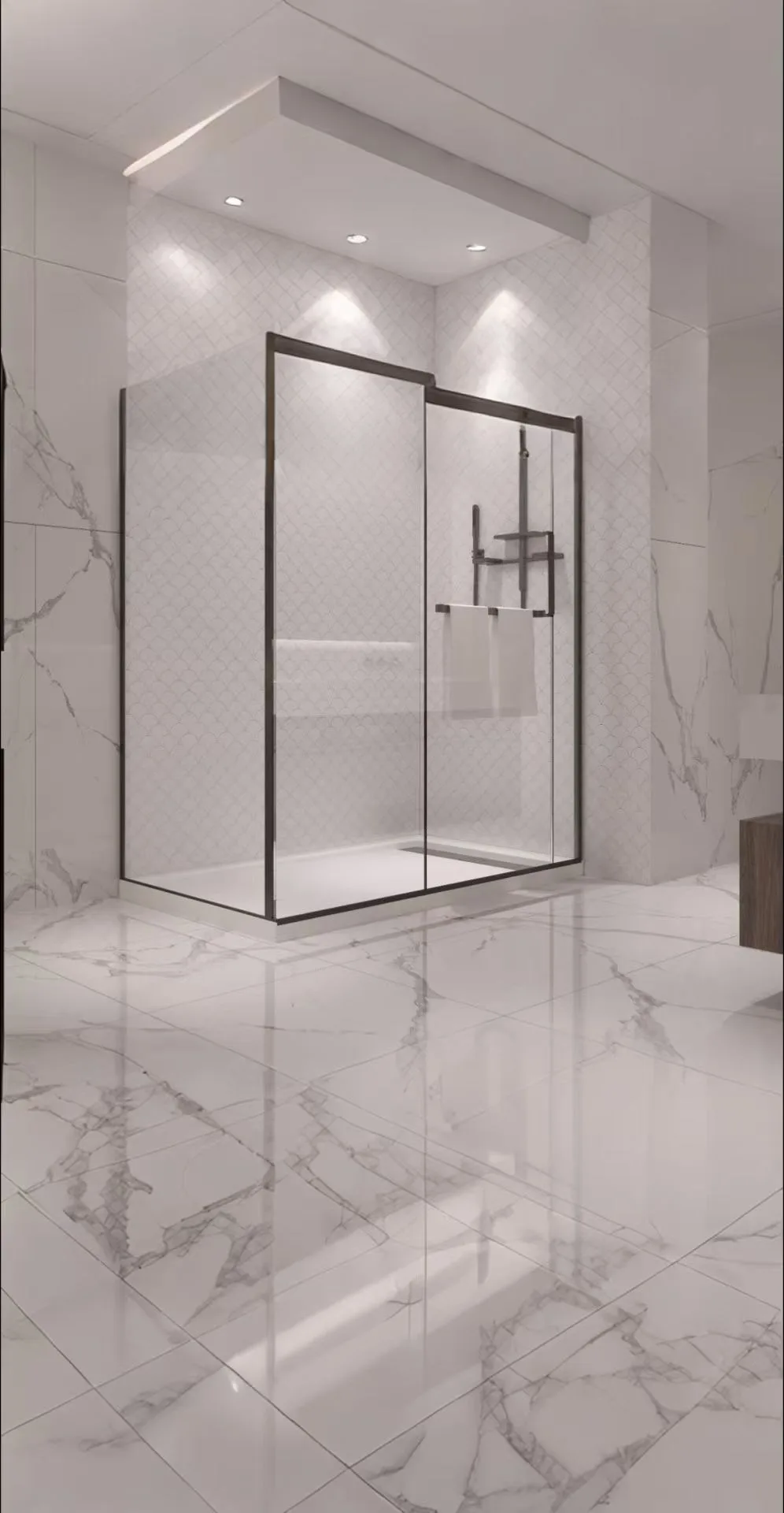 Solid Surface Shower Wall Panels for hotel renovation